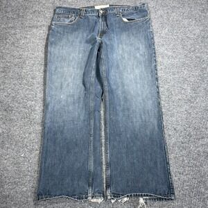 Perry Ellis Jeans‎ Mens W40 Blue Medium Wash Denim Baggy Straight Leg